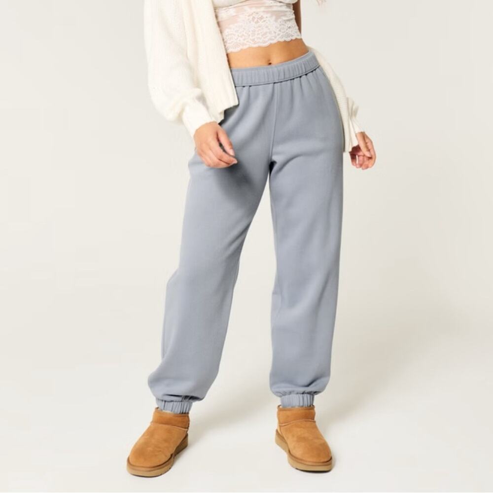 American Eagle Outfitters Gray Track Pants with Elastic Waistband size L